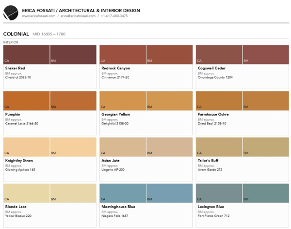 newburyport historical color palette